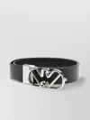 Emporio Armani Adjustable Reversible Metal Buckle Belt In Black