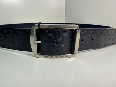 Emporio Armani Adjustable Waist Belt In Black
