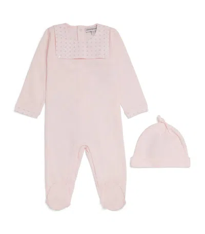 Emporio Armani Kids' All-in-one And Hat Set (1-12 Months) In Pink