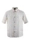 Emporio Armani All-over Eagle And Seaside Theme Printed Asv Shirt