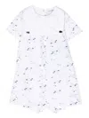 Emporio Armani All-over Fish Print Cotton Romper In White