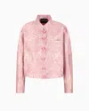 Emporio Armani All-over Jacquard Jacket With Guru Collar