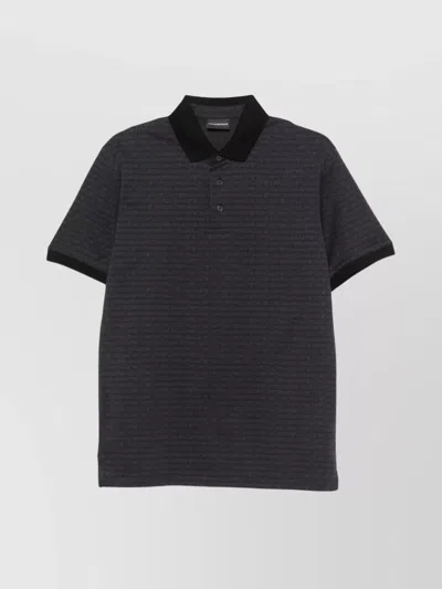 Emporio Armani All-over Logo Cotton Polo Shirt
