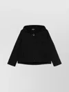 Emporio Armani All Over Logo Hooded Sweatshirt In Black