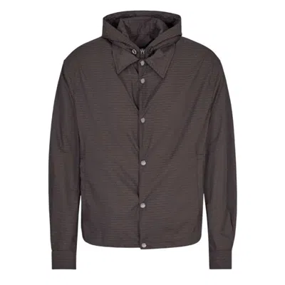 Emporio Armani All-over Logo Nylon Blouson In Multi
