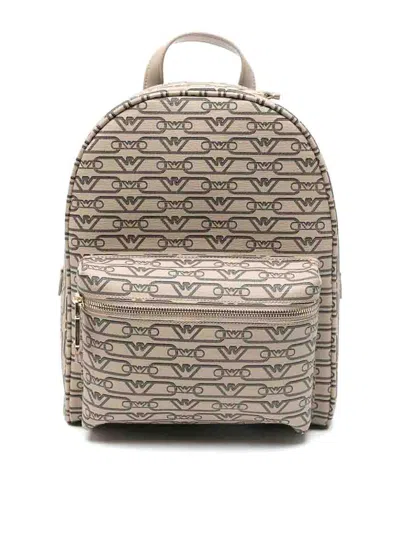EMPORIO ARMANI ALLOVER LOGO BACKPACK