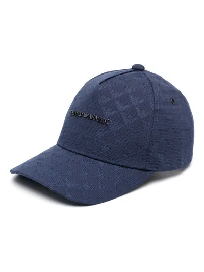 EMPORIO ARMANI EMPORIO ARMANI ALLOVER LOGO BASEBALL CAP