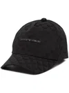 Emporio Armani Allover Logo Baseball Cap In Black