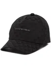 Emporio Armani Allover Logo Baseball Cap In Black