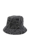 Emporio Armani Logo-embroidered Quilted Bucket Hat In Black