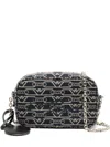 Emporio Armani All-over Monogram Jacquard Camera Case In Blue