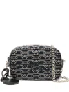Emporio Armani All-over Monogram Jacquard Camera Case In Blue