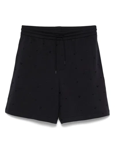 EMPORIO ARMANI EMPORIO ARMANI ALLOVER LOGO COTTON SHORTS