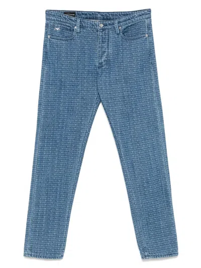EMPORIO ARMANI EMPORIO ARMANI ALLOVER LOGO DENIM JEANS