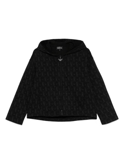 EMPORIO ARMANI EMPORIO ARMANI ALLOVER LOGO HOODIE
