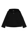 Emporio Armani All Over Logo Hooded Sweatshirt In Black
