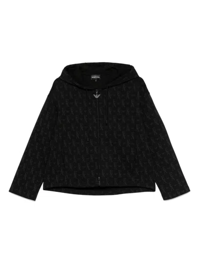 EMPORIO ARMANI EMPORIO ARMANI ALLOVER LOGO HOODIE
