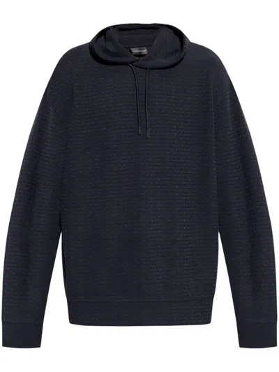 EMPORIO ARMANI EMPORIO ARMANI ALLOVER LOGO HOODIE
