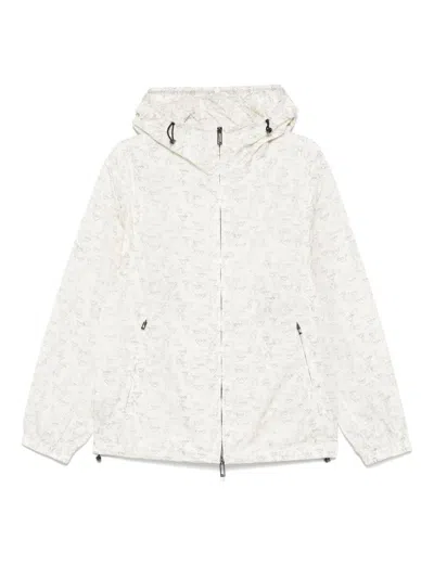 Emporio Armani White Logo Print Jacket