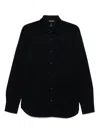Emporio Armani Button-front Wool Cardigan In Black