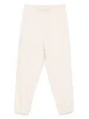 Emporio Armani Logo Print Textured Fabric Sweatpants