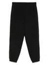 Emporio Armani Logo Print Textured Fabric Sweatpants