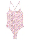 Emporio Armani Logo Print Swimsuit Adjustable Straps