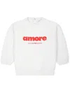 Emporio Armani Amore Crew-neck Sweatshirt In White