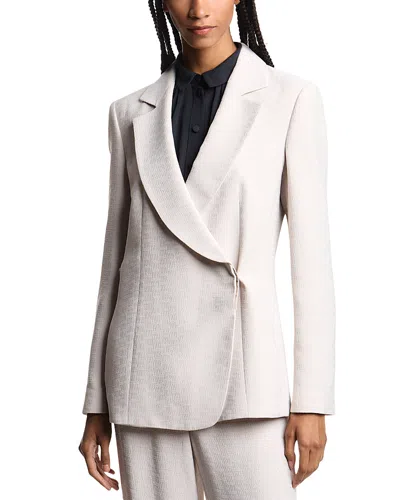 Emporio Armani Amporio Armani Asymmetrical Blazer In Neutral