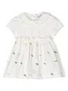 Emporio Armani Animal-print Cotton Dress In White