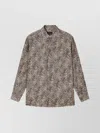 Emporio Armani Fluid-fabric Shirt With Animal Print In Multi