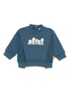 Emporio Armani Appliqué-detail Sweatshirt In Blue