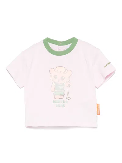 Emporio Armani Babies' Appliqué-detail T-shirt In Pink