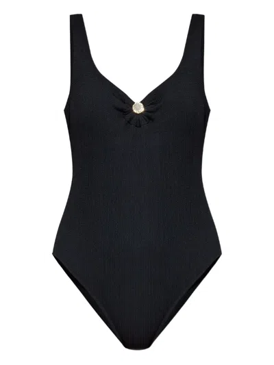 EMPORIO ARMANI APPLIQUÉ-LOGO SWIMSUIT