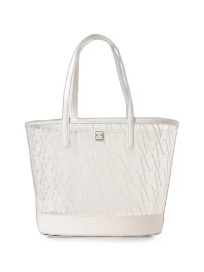 Emporio Armani Armani Exchange Logo-print Tote Bag In White