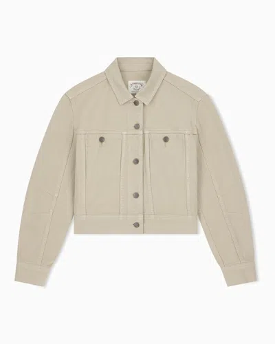 Emporio Armani Armani Jeans Denim Jacket In Neutral