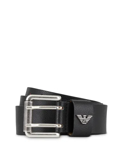 Emporio Armani Armani Leather Dual Buckle Belt