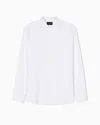 Emporio Armani Casablanca Better Days Multicolor Silk Long Sleeves Shirt In White