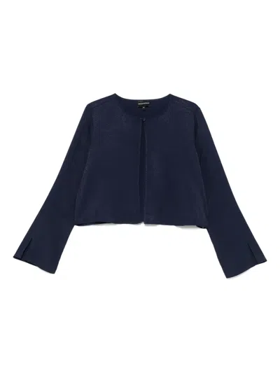 Emporio Armani Armure Jacket In Blue