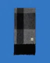 EMPORIO ARMANI ASV BLACK BLUE CAPSULE COLLECTION CHECKED ALPACA-BLEND SCARF