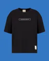 Emporio Armani Asv Black Blue Capsule Collection Organic-jersey T-shirt With Print