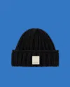 Emporio Armani Asv Black Blue Capsule Collection Ribbed Wool Beanie