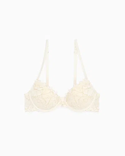 Emporio Armani Asv Bridal Push-up Bra In Recycled Lace