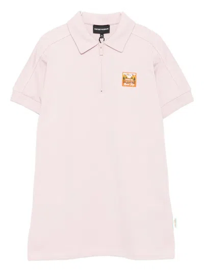Emporio Armani Kids' Asv Cotton Dress In Pink