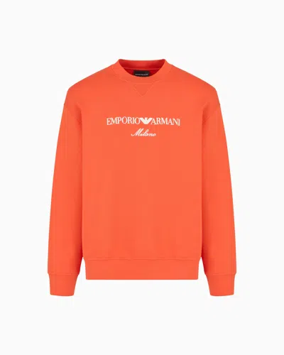 Emporio Armani Sweatshirts Without Hood In Orange
