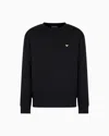 Emporio Armani Double-jersey Sweatshirt With Lunar New Year Embroidery In Black