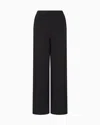 Emporio Armani Asv Double Jersey Trousers With An Elasticated Waist In Black