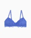 Emporio Armani Asv Eternal Lace Padded Triangle Bra In Recycled Lace
