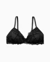Emporio Armani Asv Eternal Lace Padded Triangle Bra In Recycled Lace