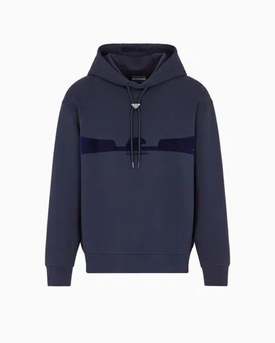 Emporio Armani Hoodies In Navy Blue